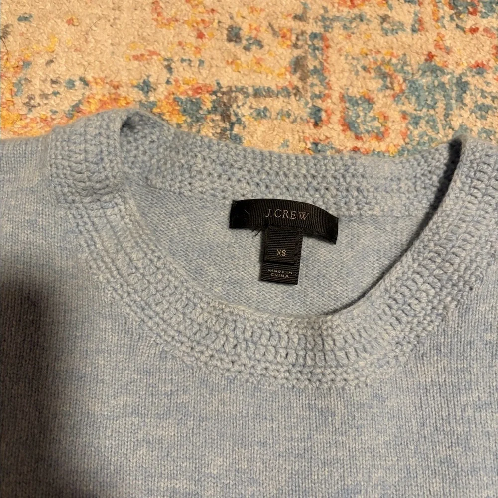 J.Crew wool baby blue crewneck sweater
